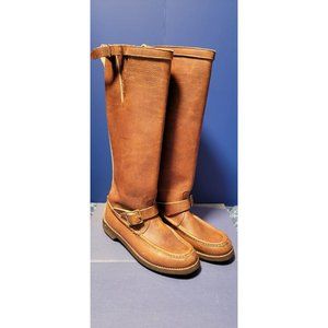 W.C. Russell Moccasin Company 17" Snake Boots 7A sz 7 beautiful tan leather Used